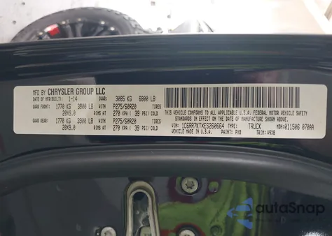 2014 Ram 1500 Express z USA, uszkodzony, nr VIN 1C6RR7KTXES260664